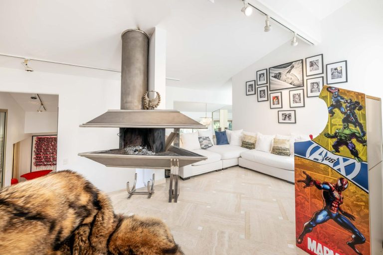 cheminee moderne villa luxe cannes  768x512